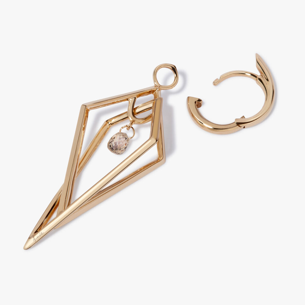 Vertex 18ct Yellow Gold Diamond Briolette Earrings | Annoushka jewelley